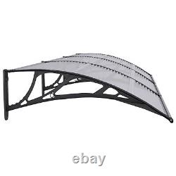 Lechnical Front Door Canopy Black, Patio Porch Shelter, Door Canopy Black and R2A8