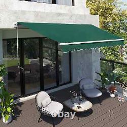 Manual Awning Window Door Sun Weather Shade Handle Green Porch Garden Canopy UK