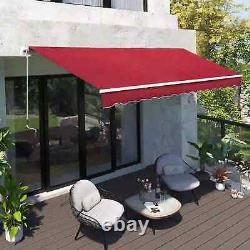 Manual Awning Window Door Sun Weather Shade Handle Red Balcony Porch Terrace UK