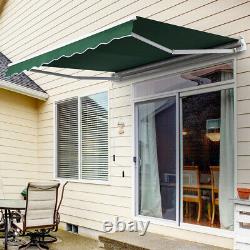 Manual Patio Awning Deck Door Porch Garden Sun Shade Canopy Retractable Shelter