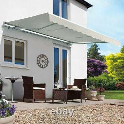 Manual Retractable Awning Canopy Door Patio Porch Sun Shade Rain Cover Shelter