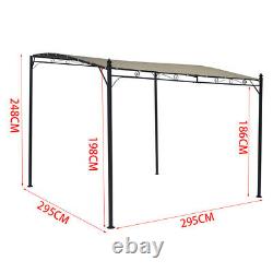 Metal Garden Wall Gazebo Marquee Patio Door Porch Canopy Pavilion Awning Shelter