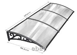 NEW Door Canopy Awning Shelters Rain Cover for Front Door Porch Black Canopies