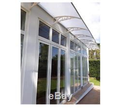 NEW Door Canopy Awning Window Rain Shelter Cover Front Door Porch White Covers