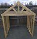 New Curved Pressure Treated 1500mm wooden canopy porch
