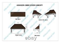 OAK Colour Amazon GRP Fibreglass Door Canopy Entrance Porch 6ft Awning