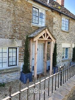 Oak Front Door Canopy Porch & Stilts/Legs (NOT Tiled) Porch with posts