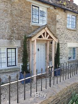 Oak Front Door Canopy Porch & Stilts/Legs (NOT Tiled) Porch with posts