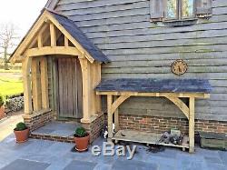 Oak frame porch, self assembly kit, timber frame canopy, front door