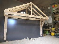 Oak porch canopy frame kit wall hang parcel to cross uk £150
