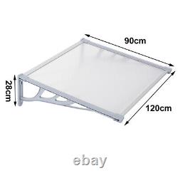 Outdoor Door Canopy Window Roof Fixed Awning Porch UV Water Rain Cover Shelter