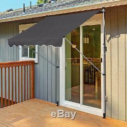 Outdoor Retractable Awning Waterproof Sun Shade Window Door Porch Canopy Patio