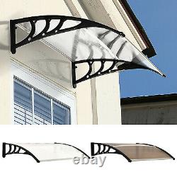 Outdoor Window Door Canopy Fixed Awning Porch Patio UV Water Rain Snow Cover