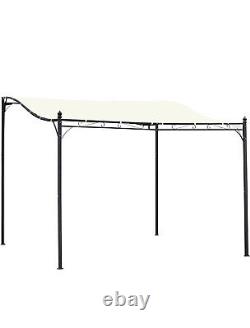 Outsunny 3x3m Canopy Metal Wall Gazebo Awning Garden Marquee Shelter Door Porch