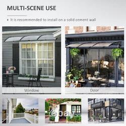 Outsunny Door Canopy Outdoor Awning Rain Shelter for Window Porch Clear 300x96cm