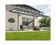 Palram Canopia Tuscany Patio Cover Grey Aluminium Porch Door Canopy 3m x 4.25m