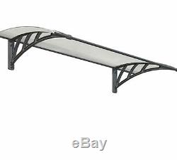 Palram Neo Roof Canopy Door Cover Porch Awning Grey Canopies Polycarbonate New