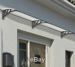 Palram Neo Roof Canopy Door Cover Porch Awning Grey Canopies Polycarbonate New