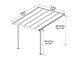 Palram Sierra White Patio Cover Canopy Porch Door Pergola Gutter Canopies New