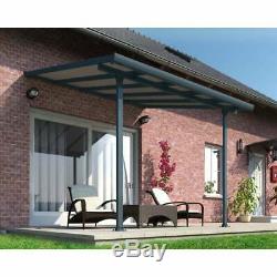 Palram Tuscany Patio Cover Grey Aluminium Porch Door Canopy Pergola In 3 Sizes