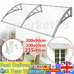 Patio Over Door Awning Canopy Porch Window Front Back Rain Cover 100/200/235cm