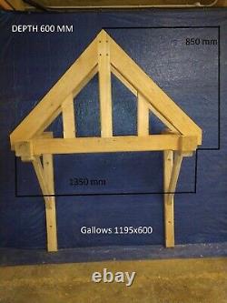 Porch canopy small roof front door house oak porch gallows