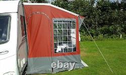 Red caravan porch awning by Apache, in good condition
