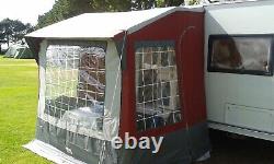 Red caravan porch awning by Apache, in good condition