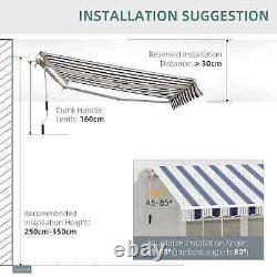 Retractable Awning Canopy Patio Shade Garden Sun Door Cover Shelter Porch Roof