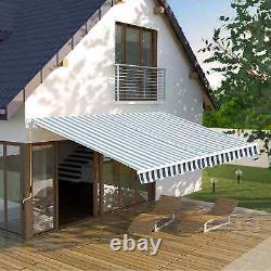 Retractable Awning Canopy Patio Shade Garden Sun Door Manual Rain Porch Shelter