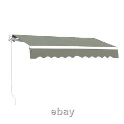 Retractable Door Canopy Window Front Porch Overhead Roof Cover Manual 5 Size