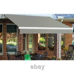 Retractable Door Canopy Window Front Porch Overhead Roof Cover Manual 5 Size