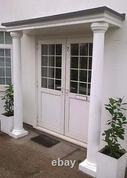 Sienna GRP Complete Door Entrance Canopy and Columns Pillars Package. Porch Kit