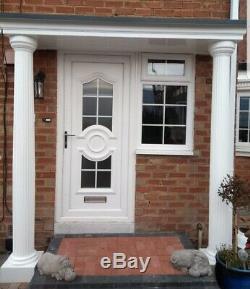 Sienna GRP Complete Door Entrance Canopy and Columns Pillars Package. Porch Kit