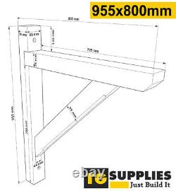 Single Pressure Treated TimberLock Wooden Porch Gallows Bracket FREE FIXINGS