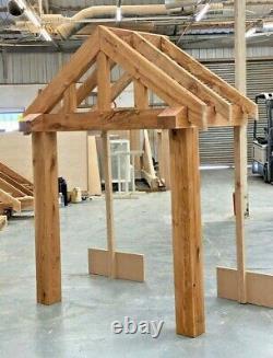 Solid Oak Porch 1500mm Wide x 900mm depth x 1425mm Post Height Pre Oiled