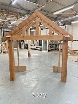 Solid Oak Porch 1650mm Wide x 600mm depth x 1425mm Post Height Oiled