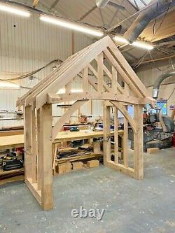 Solid Oak Porch, Full Curved beam, Wooden porch, CANOPY, Entrance