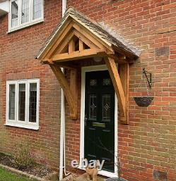 Solid Oak Porch Kit, Front Door Canopy Free Delivery UK Handmade