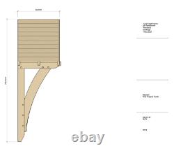 Solid Oak Porch Kit, Front Door Canopy Free Delivery UK Handmade