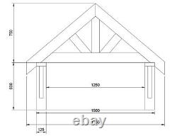 Solid Oak Porch Kit, Front Door Canopy, Pre Oiled Oak Free Delivery