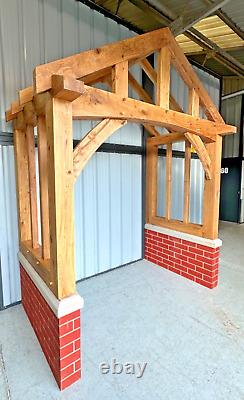 Solid green oak porch canopy The Broadway