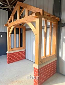 Solid green oak porch canopy The Broadway