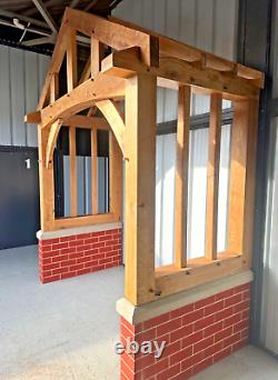 Solid green oak porch canopy The Broadway