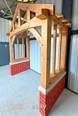 Solid green oak porch canopy The Broadway