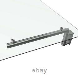 Stainless Steel Door Canopy Shelter Porch Balcony Awning Glass Over Door