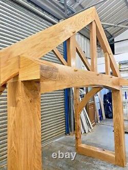 Th Malvern Oak Porch Curved front beam 2600mm Wide x 900mm D Semi built