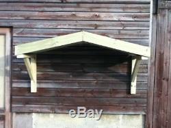 Timber Flat Roof Door Canopy Porch With Rubber Roof Hand Made Porch