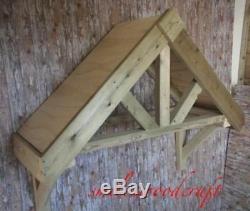 Timber Front Door Canopy Porch / 3 Spoke Hand Made Porch
