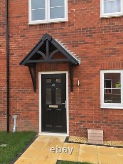 Timber Front Door Canopy Porch BLAKEMERE Curved GALLOWS 1200MM internal width